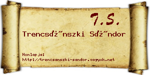 Trencsánszki Sándor névjegykártya